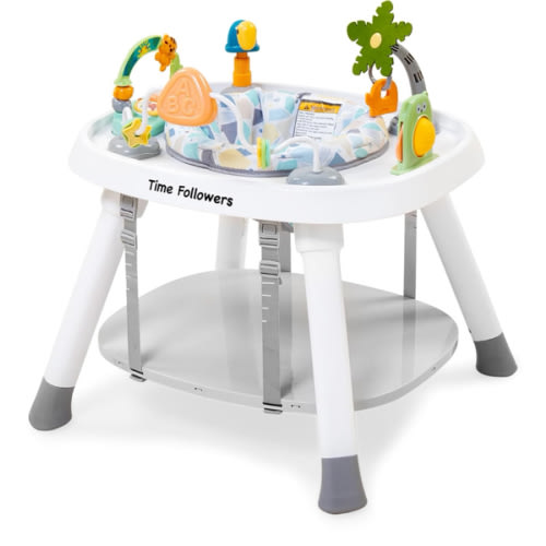 Time Followers® 4-in-1 Baby Activity Center | 3 Stage Grow Stationary Standing Toddler Play Table | Tummy Time,Exersaucer, Jumpers & Bouncers | Babies Essential for Baby Ages 6M+