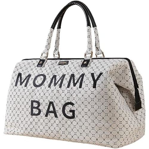SUNVENO Duffle Bag Women Travel Bag Mommy Bag Weekender Bags for Women Large Capacity Diaper Bag, White
