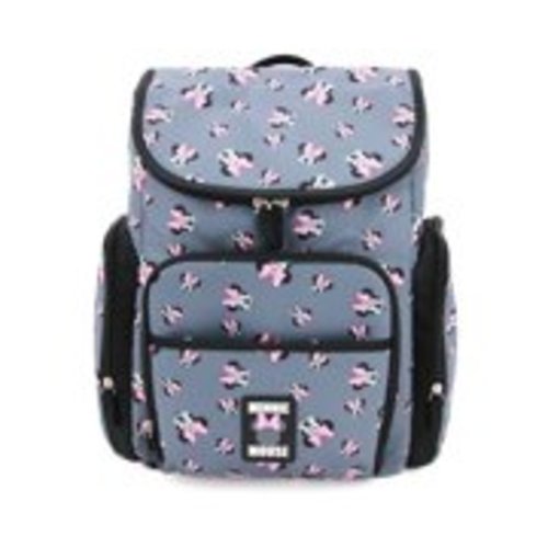 Disney Stylish Backpack Diaper Bag with Adjustable Shoulder Straps, Gray