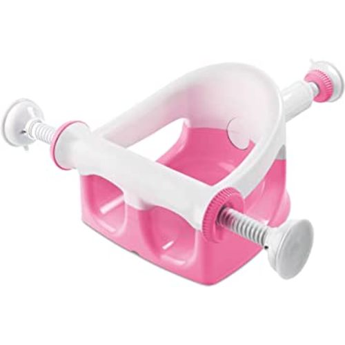 Summer My Bath Seat for Sit-Up Baby Bathing, Backrest for Assisted Sitting, Easy Setup & Storage, Pink