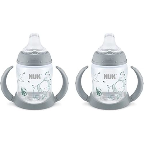 NUK Learner 5 ounce Sippy Cup, Elephant Pack of 2