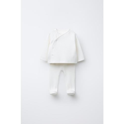 TEXTURED SWEATER AND LEGGINGS SET - Oyster-white | ZARA United States