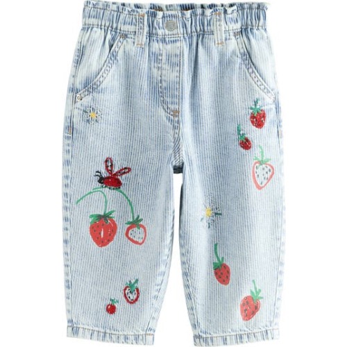 Kids' Stripe Embroidery Jeans, 4-5Y