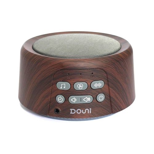 White Noise Machine - Sleep Sound Machine with Soothing Sounds Timer & Memory Function for Sleeping & Relaxation, Sleep Therapy for Kid, Adult, Nursery, Home, Office, Travel. Brown Wood Grain