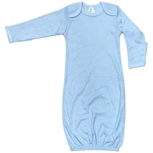 Baby Infant Blank Long Sleeve Sleeper Gown with Mitten Cuffs