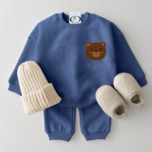 Baby Bear Sweatshirt and Pants Blue Set