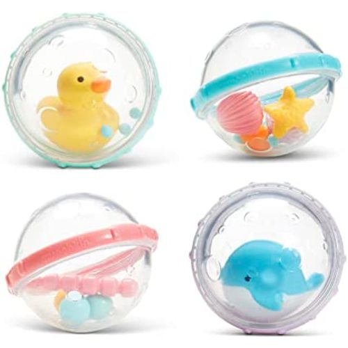 Munchkin Float and Play Bubbles Baby and Toddler Bath Toy, 4 Count