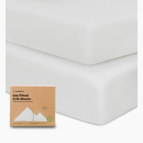 KeaBabies Isla Bamboo Viscose Fitted Crib Sheets - French Gray