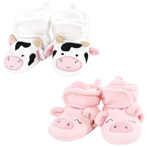 Hudson Baby Unisex-Child Cozy Fleece Booties Winter Accessory Set