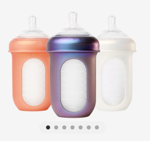 Boon NURSH Silicone Pouch Bottles - Metallic Multi Color, 4 Oz