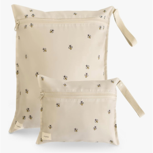 mushie Water Resistant Wet Bags, Set of 2