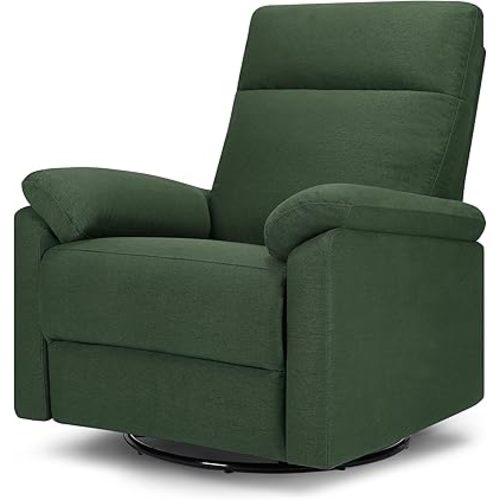 DaVinci Suzy Glider Recliner Nursery Chair - Versatile Glider Rocking Chair for Nursery and Living Room - GREENGUARD Gold, FSC & Certi-PUR US Certified - 360° Swivel Rocker Recliner - Pine Green