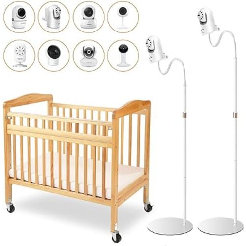 Baby Monitor Mount,Baby Monitor Floor Stand Compatible for Infant Optics DXR-8 Pro,Nanit Pro,HelloBaby,Vtech,eufy,ANMEATE Baby Monitor Camera,Adjustable Height Baby Monitor Holder