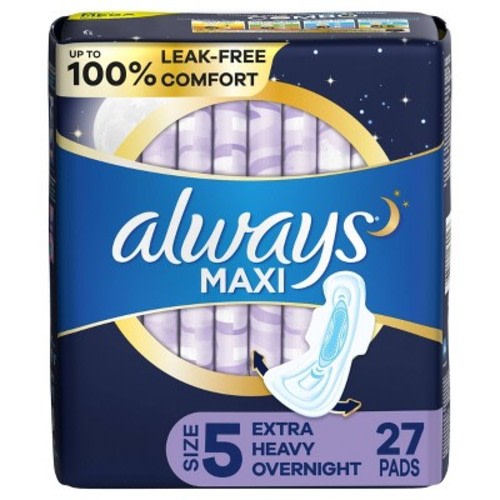 Always Maxi Extra Heavy Overnight Pads - Size 5