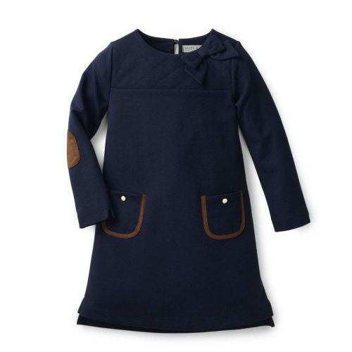 Hope & Henry Girls' Quilted Ponte Riding Dress, Infant