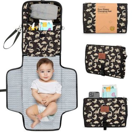 Keababies Ezee Diaper Changing Pad, Portable Diaper Changing Mat, Waterproof Foldable Diaper Changing Pad (woods)