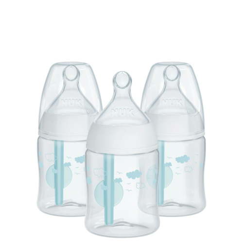 NUK Smooth Flow™ Pro Anti-Colic Baby Bottle, 5 oz, Blue, 3-Pack