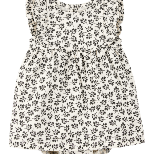 Black/White Baby Floral Print Sunsuit | Carter’s Oshkosh Canada