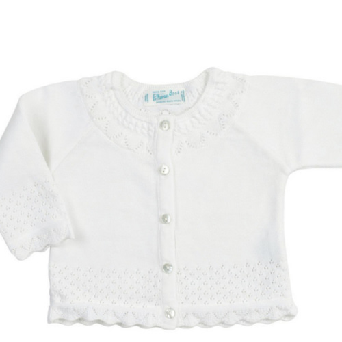 Pointelle Ruffle Knit Cardigan I Feltman Brothers