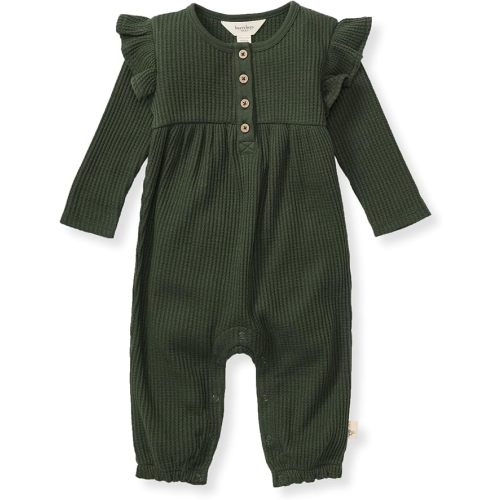 Burt's Bees Baby baby-girls Jumpsuit, 100% Organic Cotton One-piece Long Sleeve Quilted Outfit Coverall
