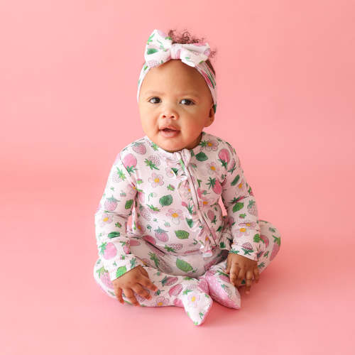 Kyra Footie Ruffled Zippered One Piece