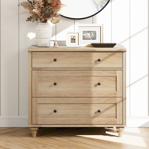 Charlton Home® Scarlett 3 Drawer 33.9" W Dresser & Reviews | Wayfair