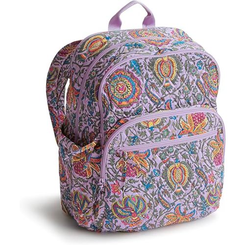 Vera Bradley Women's Premium Cotton Large Bancroft Backpack, Marrakesh, One Size