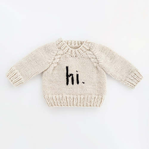 hi. Black Crew Neck Sweater - Huggalugs