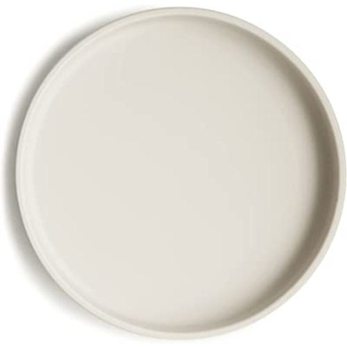 mushie Classic Silicone Suction Plate | BPA-Free Non-Slip Design (Ivory)