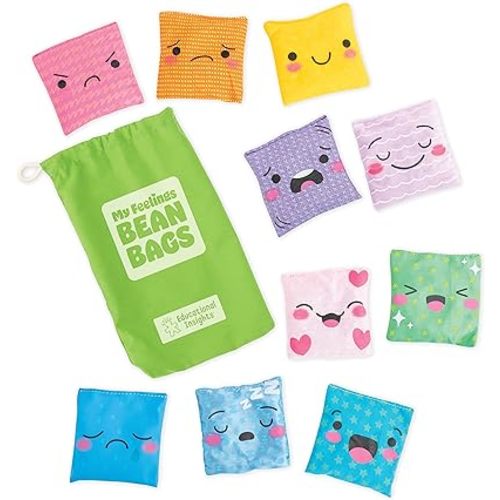Educational Insights My Feeling Bean Bags, Set of 10 Bean Bags, Social Emotional Learning, Preschool Kindergarten Classroom Must Haves, Ages 3+