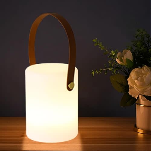 Borelor Night Light with Handle,Rechargeable 16 Color Changing Nursery Lamp with Remote Control for Bedroom, Camping, Bar, and Emergency