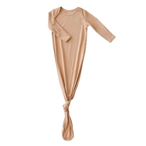 Wallaby Kids Extra Tall Knotted Baby Gown, Super Soft Viscose from Bamboo Newborn Sleeper for Baby Girl and Boy