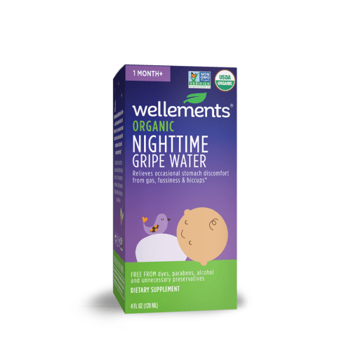 Organic Nighttime Gripe Water - Colic Relief at Night For Newborns, Babies & Infants | Wellements