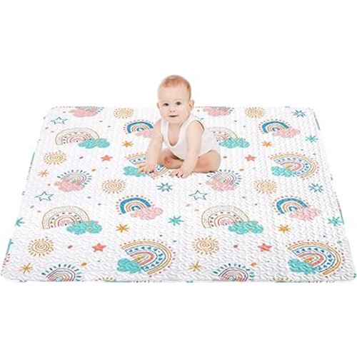 50x50 Play Mat for Playpen Foldable Playpen Mat for LIAMST and TODALE Baby Playpen, Non Slip Washable Baby Play Mats for Floor, Portable Travel Baby Crawling Mats for Toddlers and Infants