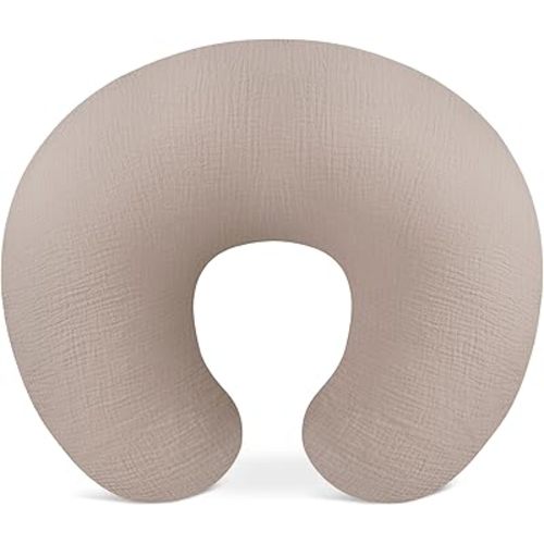 Nursing Pillow Covers, Muslin Nursing Cover for Breastfeeding Pillows, Comfortable for Baby Girls and Boys (Shadow)
