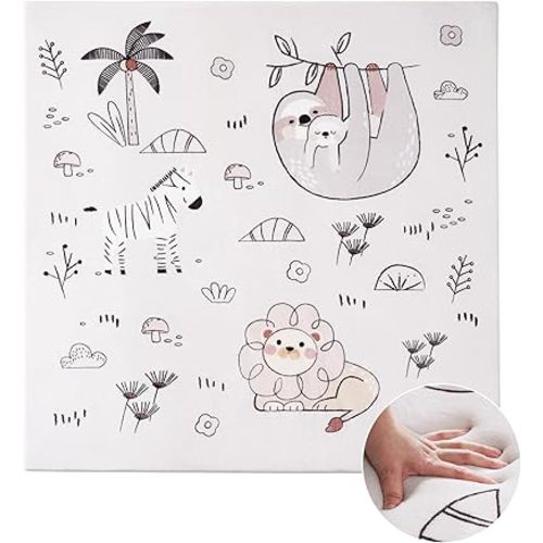 ROBUD Baby Play Mat, Baby Floor Play Mat, 50×50in Kids Play Mat with Non-Slip Pad,Foldable and Machine Washable Foam Play Mat for Baby Aged 0+