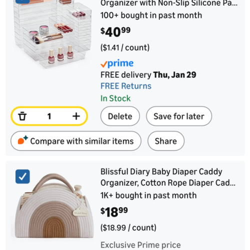 Amazon.com Shopping Cart