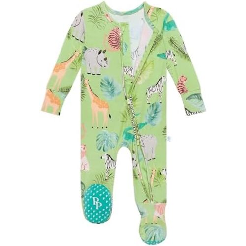 Posh Peanut Baby Boy Footie Pajamas - Soft Viscose Made from Bamboo 2 Way Zipper Sleepers & Onesies