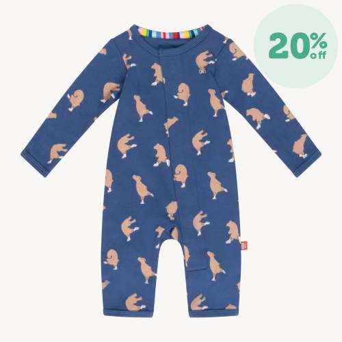 gliding through life organic cotton magnetic fuss free coverall – Magnetic Me