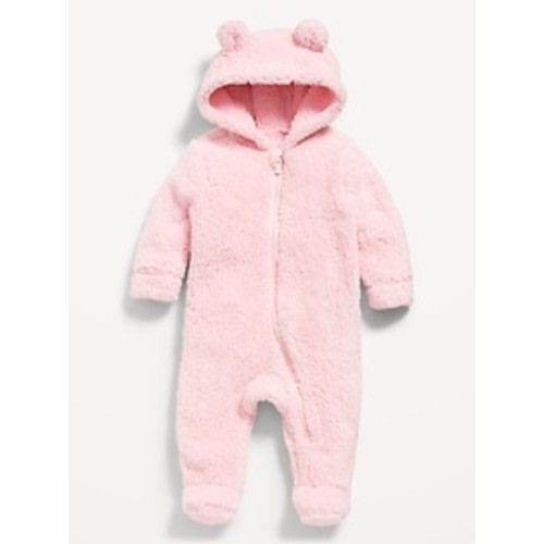Hooded Critter Footed Sherpa One-Piece for Baby | Old Navy