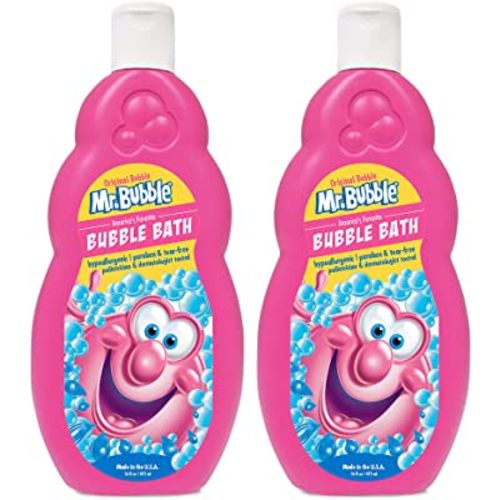 Mr. Bubble Original Bubble Bath - Great for Your Baby, Kids, and Adults - Hypoallergenic, Tear Free Bubble Bath Solution (2 Bottles, 16 fl oz Each)
