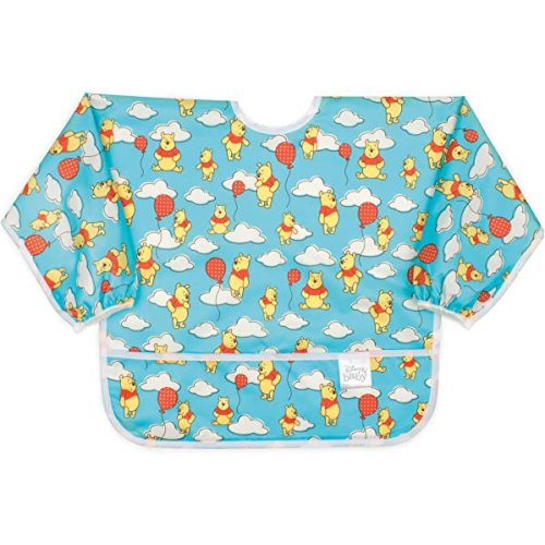 Bumkins Sleeved Bib Baby Bib, Toddler Bib, Smock, Waterproof Fabric, Fits Ages 6-24 Months