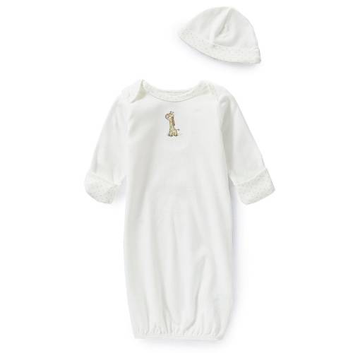 Little Me Giraffe Sleeper Gown and Hat