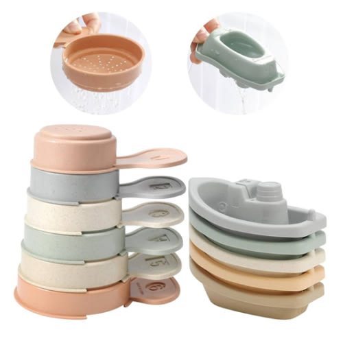 Bath Toys Floating Boats Train with Bathing Spoon,11 Pcs Water Table Toys Mold Free Baby Bath Toys for Toddlers 1-3 Infants 6-12-18 Months,Bathtub Toys Shower Toys for 1 2 3 4 Year Old