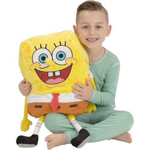 Spongebob Kids Bedding Super Soft Plush Cuddle Pillow Buddy, One Size, By Franco