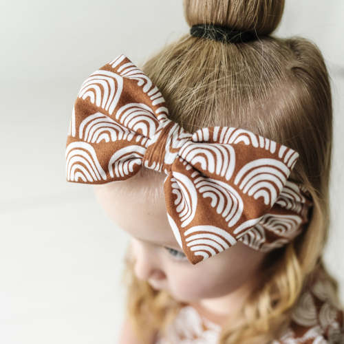 Rust Rainbows Luxe Bow Headband