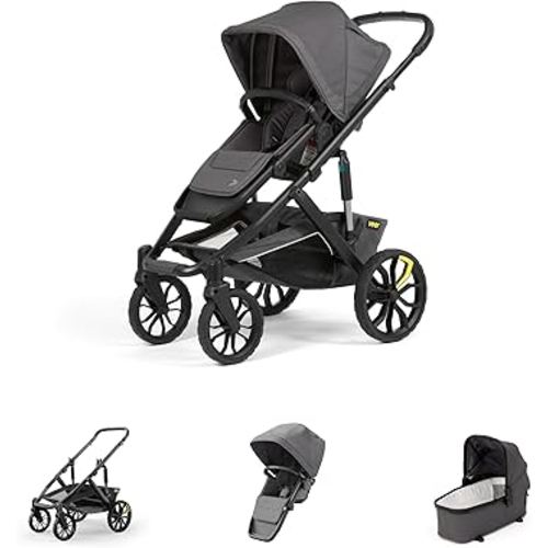Veer Switch&Roll Infant Essentials Bundle | 4 Wheel All-Terrain Stroller with Switchback Seat and Bassinet | Fits All Major Infant Car Seats (Adapters Sold Separate) | Fully Collapsible