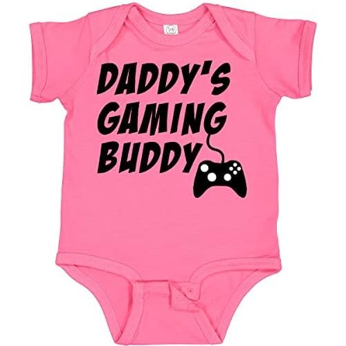 inktastic Daddy's Gaming Buddy with Controller Baby Bodysuit