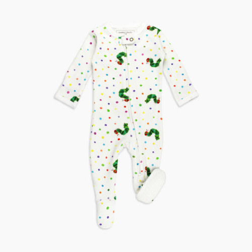 World of Eric Carle Organic 2-Way Zipper Footie - Caterpillar
