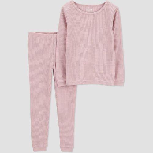 Carter's Just One You®️ Toddler Girls' 2pc Snug Fit Solid Pajama Set - Pink